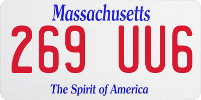 MA license plate 269UU6