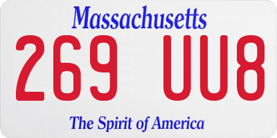 MA license plate 269UU8