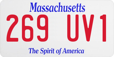 MA license plate 269UV1