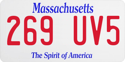 MA license plate 269UV5