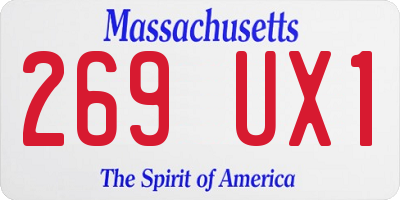 MA license plate 269UX1