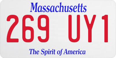 MA license plate 269UY1