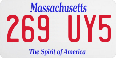 MA license plate 269UY5