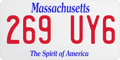 MA license plate 269UY6