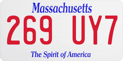 MA license plate 269UY7