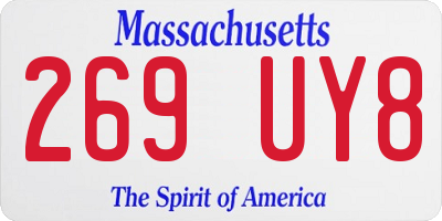 MA license plate 269UY8