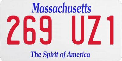 MA license plate 269UZ1