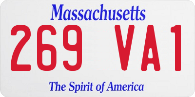 MA license plate 269VA1