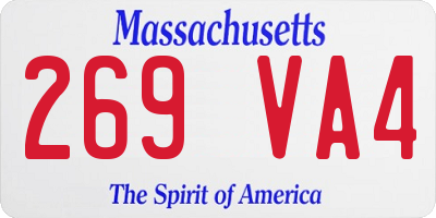 MA license plate 269VA4
