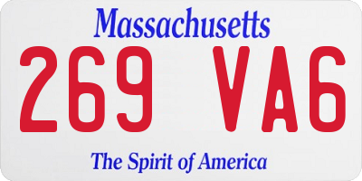 MA license plate 269VA6