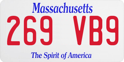MA license plate 269VB9