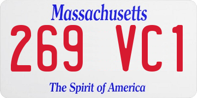MA license plate 269VC1