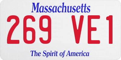 MA license plate 269VE1
