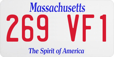 MA license plate 269VF1