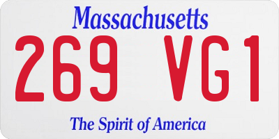 MA license plate 269VG1