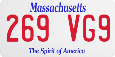 MA license plate 269VG9