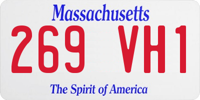 MA license plate 269VH1