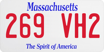 MA license plate 269VH2