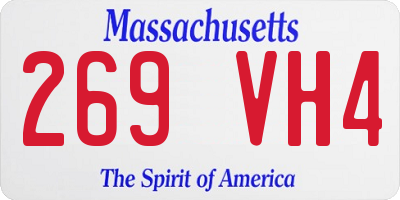 MA license plate 269VH4