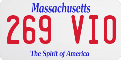 MA license plate 269VI0