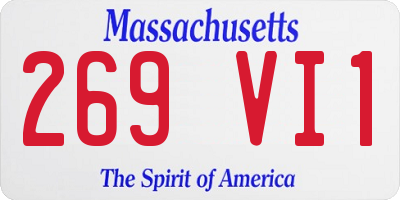 MA license plate 269VI1