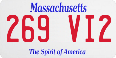 MA license plate 269VI2