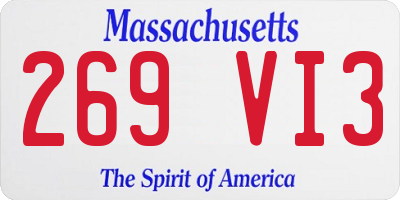 MA license plate 269VI3