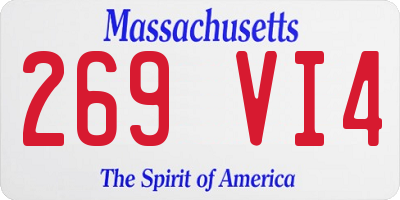MA license plate 269VI4