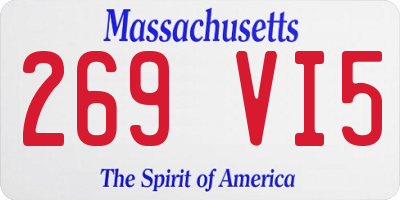 MA license plate 269VI5