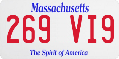 MA license plate 269VI9