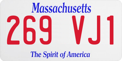MA license plate 269VJ1