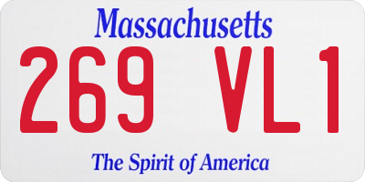 MA license plate 269VL1