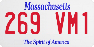 MA license plate 269VM1