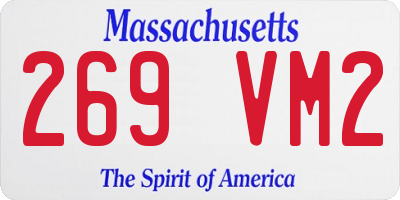 MA license plate 269VM2