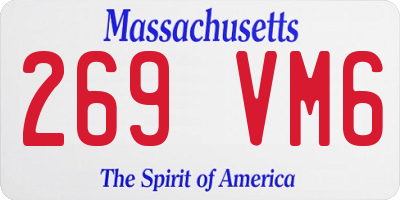 MA license plate 269VM6