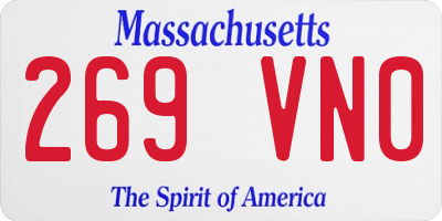 MA license plate 269VN0