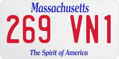 MA license plate 269VN1