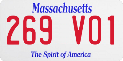 MA license plate 269VO1