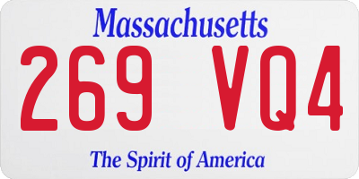 MA license plate 269VQ4