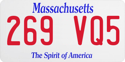 MA license plate 269VQ5