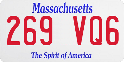 MA license plate 269VQ6