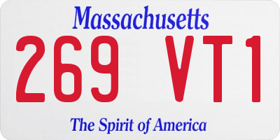 MA license plate 269VT1