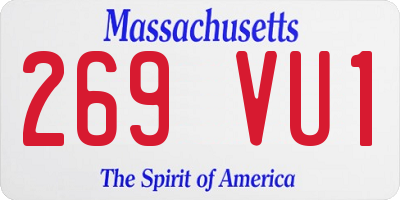 MA license plate 269VU1