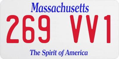 MA license plate 269VV1