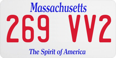 MA license plate 269VV2