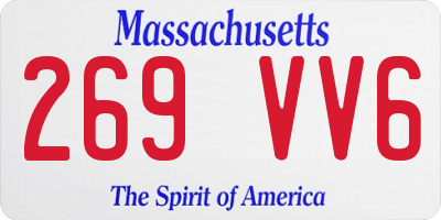 MA license plate 269VV6