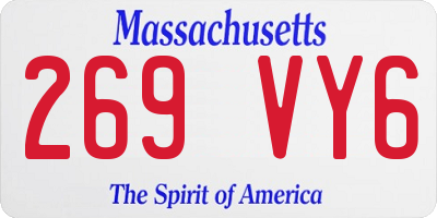 MA license plate 269VY6