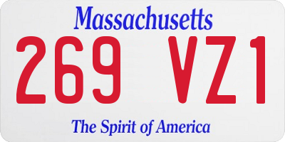 MA license plate 269VZ1