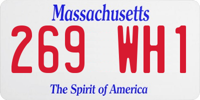 MA license plate 269WH1