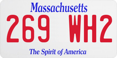 MA license plate 269WH2